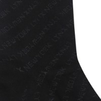 Ảnh của [LYNX] Tất dài nữ họa tiết logo chữ chéo màu đen cho nữ