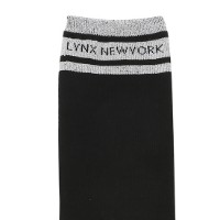Ảnh của [LYNX] Tất dài nữ in logo chữ Lynx New York màu đen