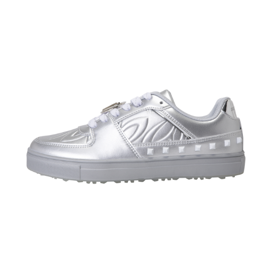 Ảnh của [MASTER BUNNY EDITION] Giày golf nữ đính biểu tượng kim loại màu bạc