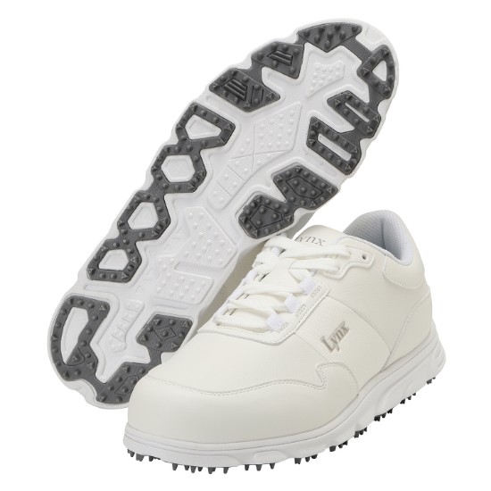 Ảnh của [LYNX] Giày golf cho nam dòng buộc dây classic màu trắng