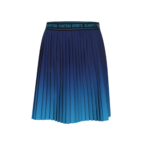 Ảnh của [FANTOM] Chân váy xòe xếp ly cạp thêu logo màu xanh navy
