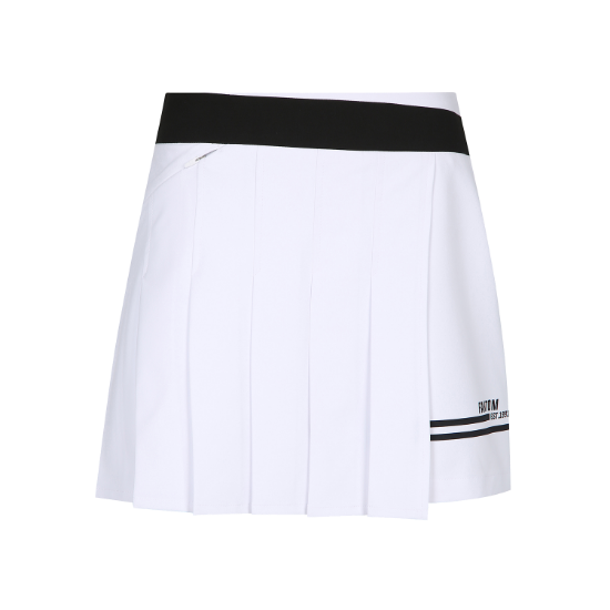 Ảnh của [FANTOM] Chân váy Culotte xếp ly in logo màu trắng cho nữ