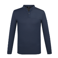 Ảnh của [FANTOM] Áo dài tay cổ henley cho nam màu xanh navy