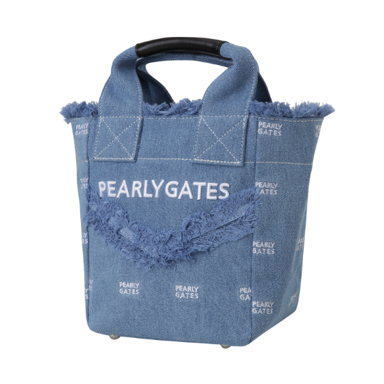 Ảnh của [PEARLY GATES] Túi tote denim sờn có họa tiết logo phổ biến