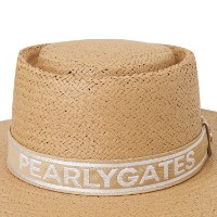 Ảnh của [PEARLY GATES] Mũ thống đốc fedora có ruy băng cho nữ màu be