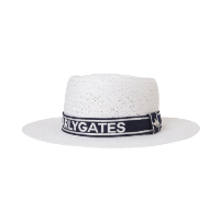 Ảnh của [PEARLY GATES] Mũ thống đốc fedora có ruy băng màu trắng cho nữ