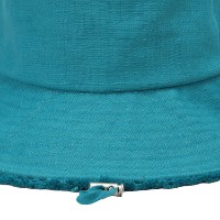 Ảnh của [FANTOM] Mũ xô nữ vải lanh trang trí nơ ruy băng màu xanh cho nữ