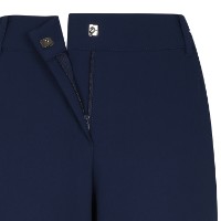 Ảnh của [PING] Quần dài xẻ viền băng dính logo dành cho nữ màu navy