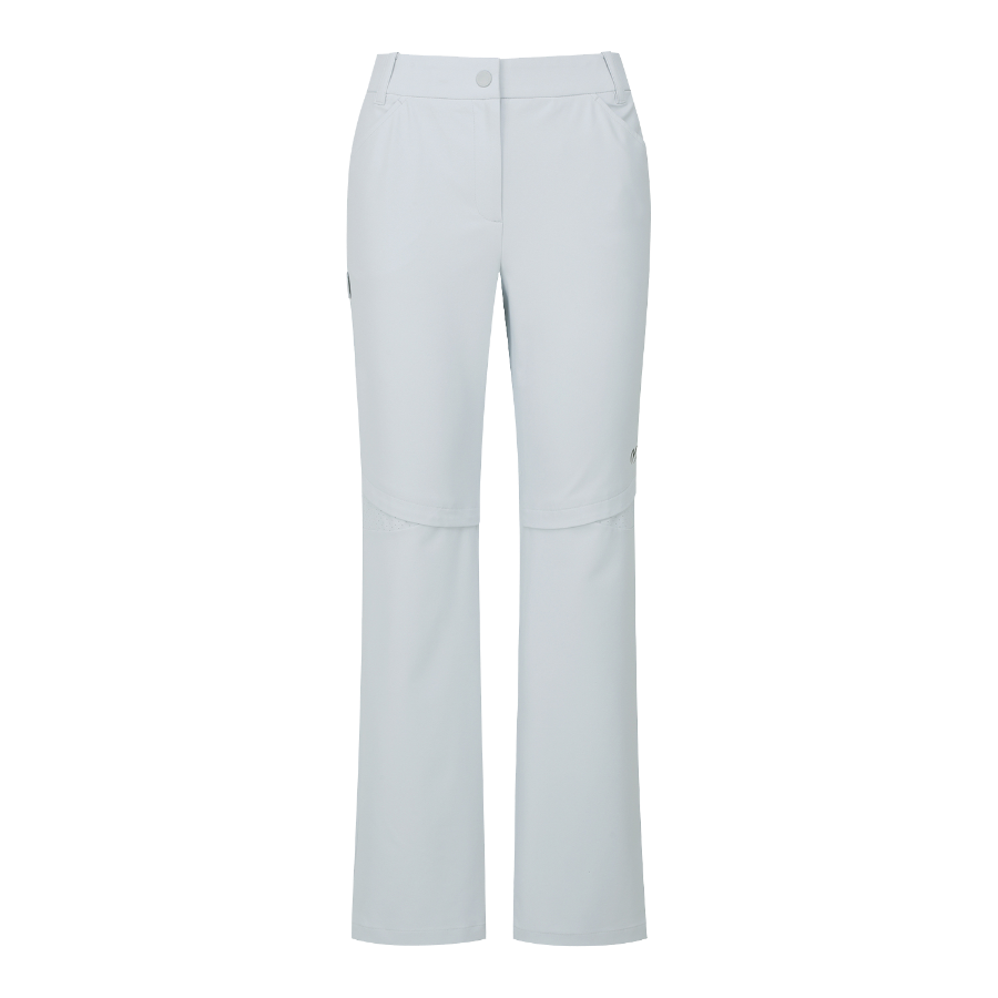 Ảnh của [MASTER BUNNY EDITION] Quần dai Bootcut phối bảng đục lỗ cho nữ màu trắng