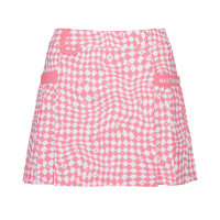 Ảnh của [MASTER BUNNY EDITION] Chân váy Culottes xếp ly hai bên hông họa tiết caro dành cho nữ màu hồng