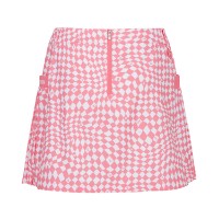 Ảnh của [MASTER BUNNY EDITION] Chân váy Culottes xếp ly hai bên hông họa tiết caro dành cho nữ màu hồng